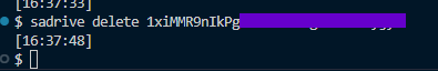 sadrive delete