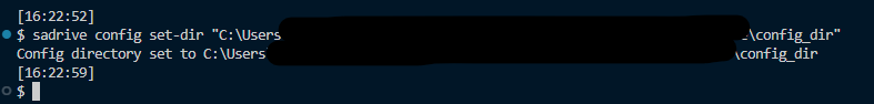 sadrive config set-dir